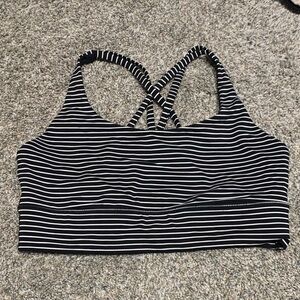 lululemon Black and White Sports Bra